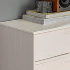 6-Drawer Caramel Mid-Century Modern Solid Pine Wood Dresser