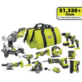 RYOBI ONE+ 18V 12-Tool Combo Kit With 1.5 Ah And 4.0 Ah Batteries And Charger - PCL2200K3N