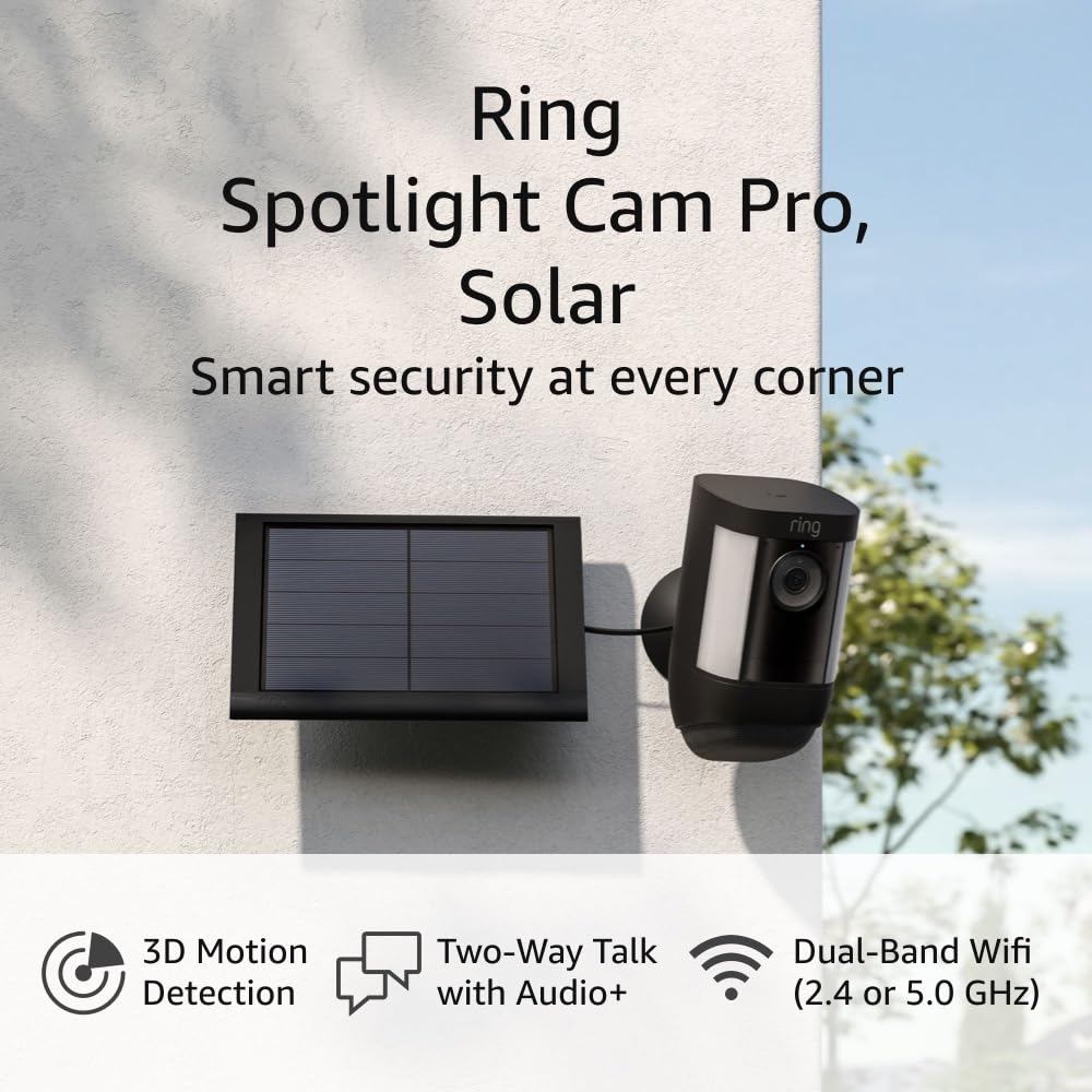 Ring Spotlight Cam Pro Solar Security Camera White - 2022