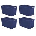 45 Gallon Wheeled Latch Tote, Stadium Blue, Case Of 4 - 36 5/8 Inch X 21 Inch X 19 1/2 Inch