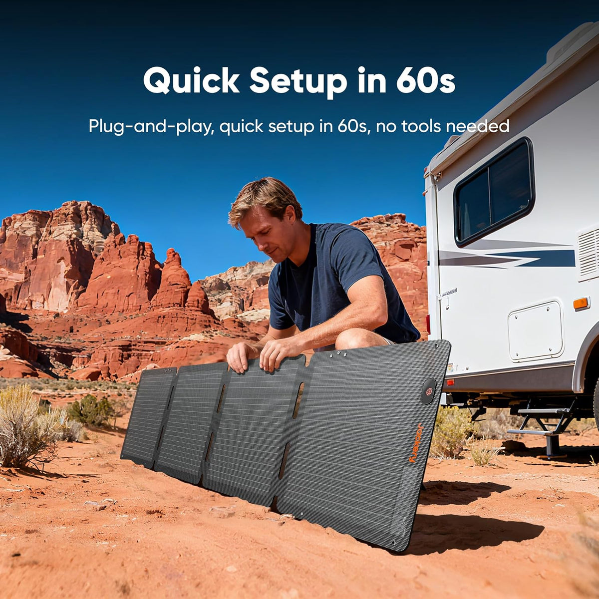 Jackery Solar Panel 100W Bifacial 23% Efficiency IP65 Waterproof Foldable - SolarSaga 100W Air