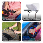 Kids 2-Seat Side-by-Side Push Ride-On SUV - Blue Or Gray