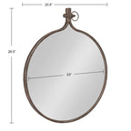 Modern Round Wall Mirror With Decorative Metal Frame