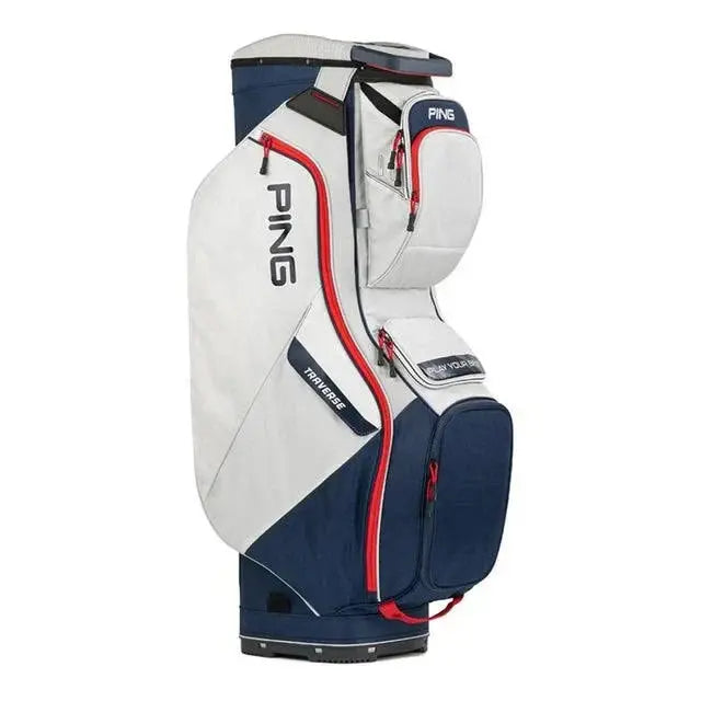PING Traverse Cart Golf Bag - Black/White, 14-Way Top, 2.5Kg
