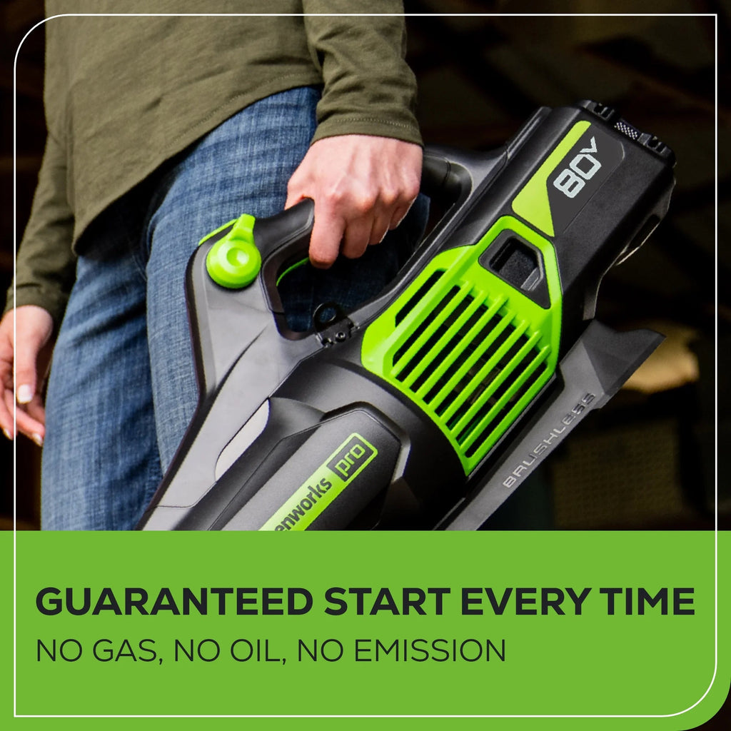 Greenworks Pro 80V Brushless Cordless Axial Blower, Tool Only, 170 MPH / 730 CFM - BL80L02