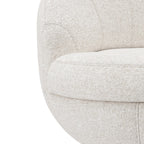 Hillsdale Boulder Upholstered Swivel Storage Chair, Ash White