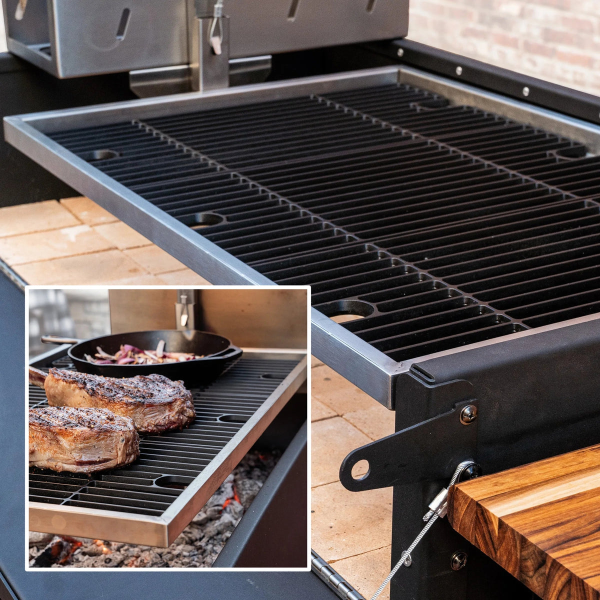 Backyard Discovery Argentine Santa Maria Wood Fire & Charcoal Steel BBQ Grill, Brasero - 723 Square Inch
