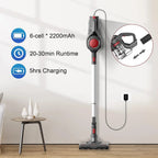 MOOSOO 4-in-1 Cordless Stick Vacuum Cleaner, 1.3L, 120W - XL-618A