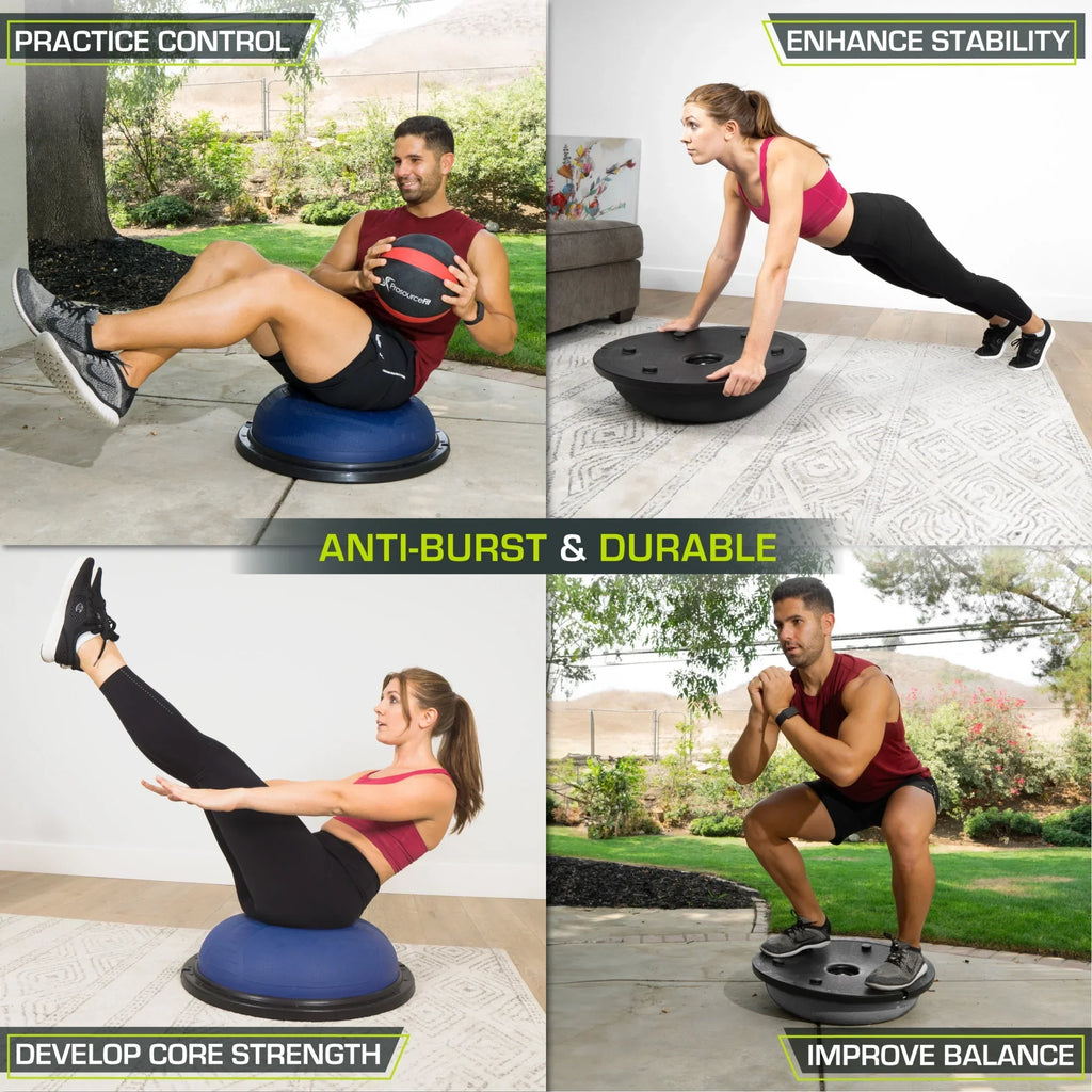 ProsourceFit Balance Trainer With Resistance Bands - Black
