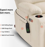 Heated Lift Recliner for Seniors with USB and Cup Holders