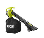 RYOBI Cordless Leaf Vacuum/Mulcher 40V with (2) 5.0 Ah Batteries and (1) Charger - RY40451-2B