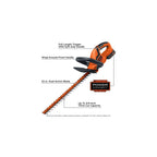 BLACK+DECKER 20V MAX Cordless Lithium 22 in Hedge Trimmer - LHT2220