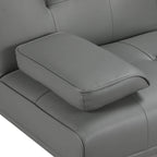 Yaheetech Convertible Faux Leather Sofa Bed, 3 Angles, 772lb Capacity, Black