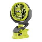 RYOBI ONE+ 18V Cordless 4 in. Clamp Fan - PCF02B