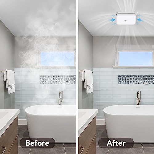 OREiN Bathroom Exhaust Fan With LED Light, 26W, 100 CFM, 1.5 Sones, 1000lm, 5000K
