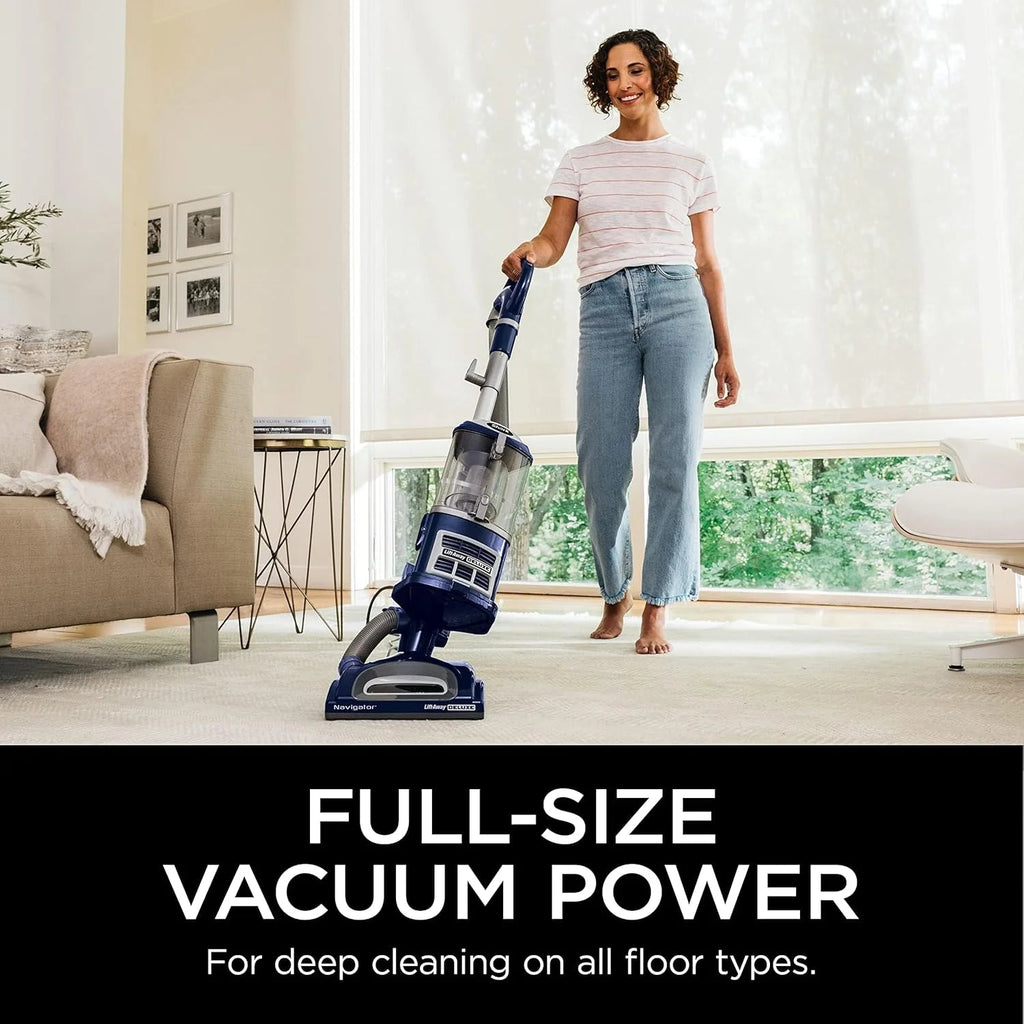 Upright Vacuum Navigator Lift-Away Deluxe With Large Dust Cup Capacity, HEPA Filter, Blue - NV360