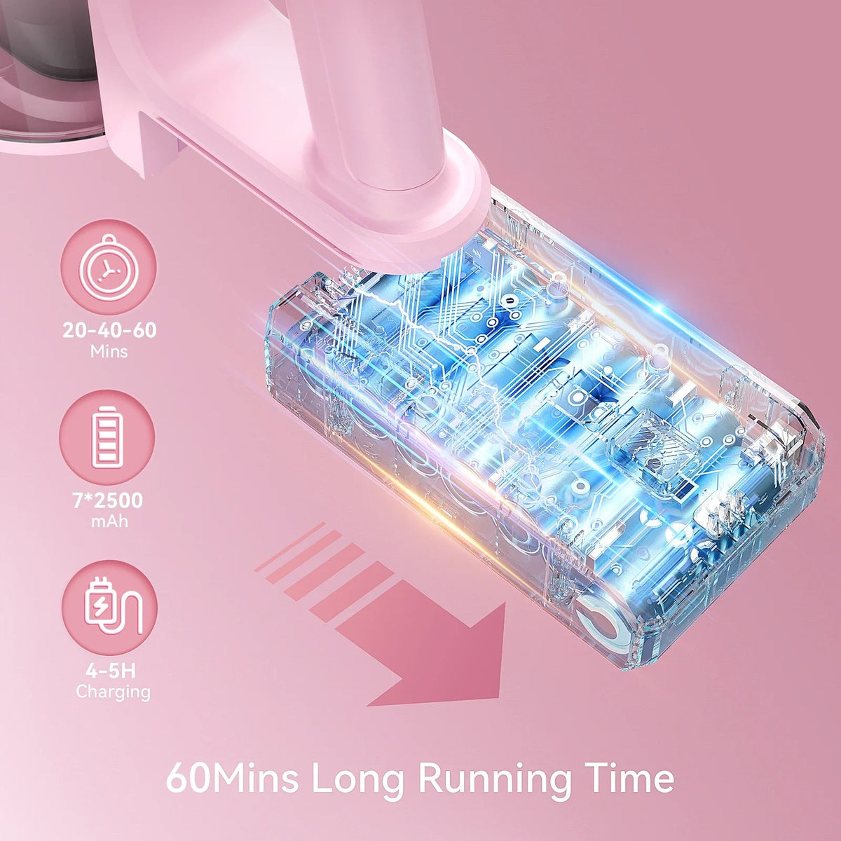 YOMATECH Cordless Stick Vacuum Cleaner, 30KPa, 365W, 6-in-1 - S100