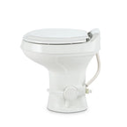 Standard-Height Heavy-Duty Plastic RV Toilet, White