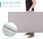 Best Choice Products Queen-Size 4in Tri-Fold Foam Mattress With Carry Case - Grey