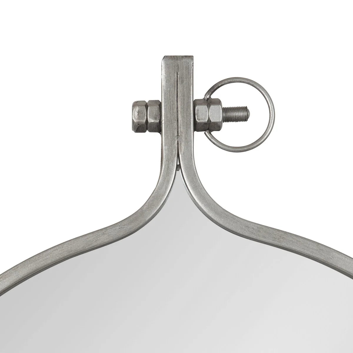 Modern Round Wall Mirror With Decorative Metal Frame