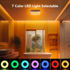 OREiN Bluetooth Bathroom Exhaust Fan With 3CCT LED Light And Speaker, 110/160 CFM