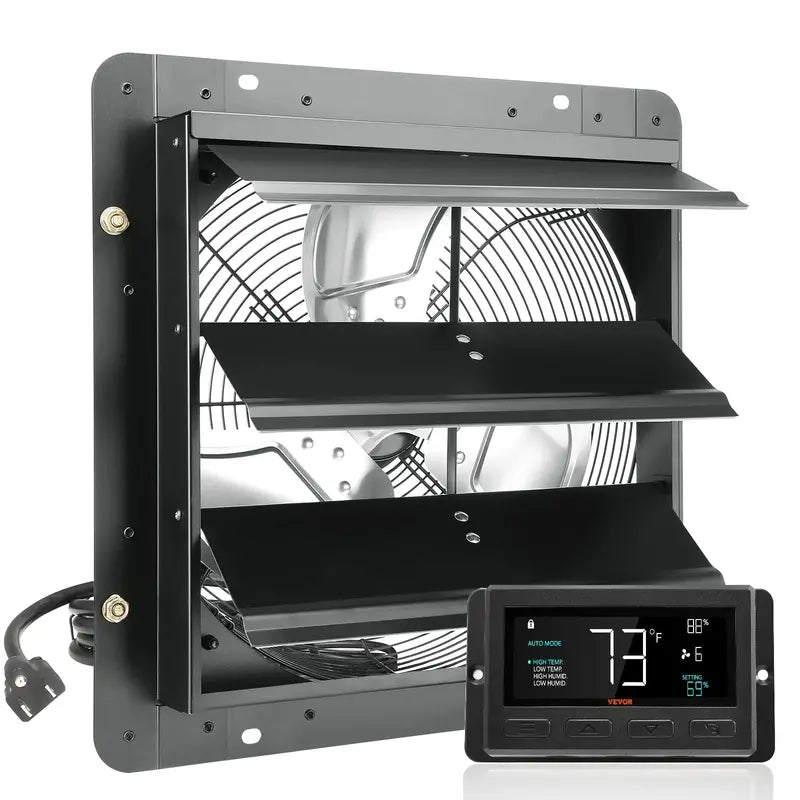 VEVOR 14 inch Exhaust Fan, 1513 CFM, 120V/60Hz, 30W - Smart Controller
