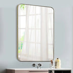 Metal Wall Mounted Decorative Mirror - Vertical Or Horizontal Hanging