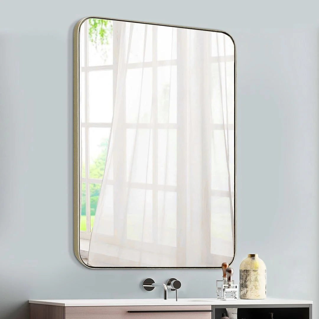 Metal Wall Mounted Decorative Mirror - Vertical Or Horizontal Hanging