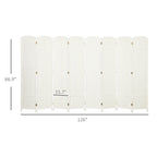 HOMCOM Folding Privacy Screen, 8 Panel, 5.6' Tall, White - 830-814V02WT