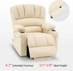 Heated Lift Recliner for Seniors with USB and Cup Holders