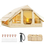 ABORON 6 Person Inflatable Camping Tent With Pump, 10ft x 7ft, Oxford - 4 Season