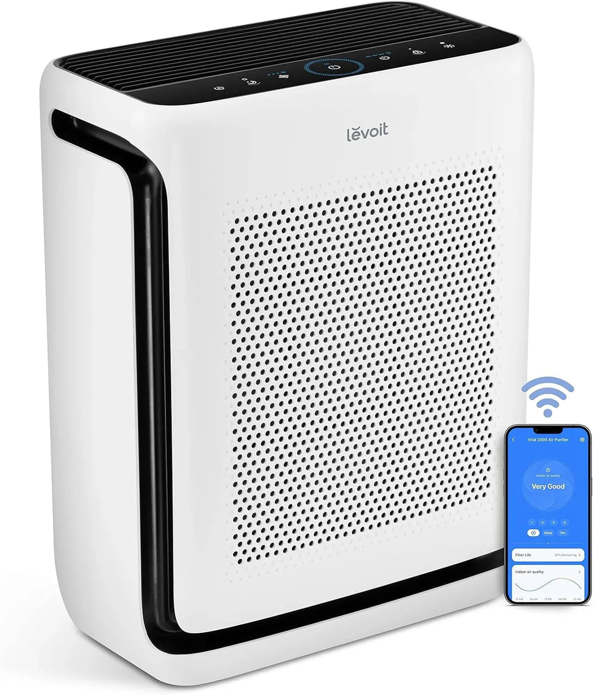 LEVOIT Air Purifier, 1800 Square Feet, White - Vital 200S-P