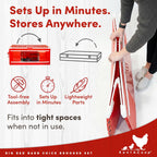 RentACoop Big Red Barn Chick Brooder Set With 12 x 12 Heating Plate, Feeders And Waterers