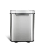 18 Gallon Dual Compartment Motion Sensor Trash Can - Automatic Hands-Free Kitchen Garbage Bin