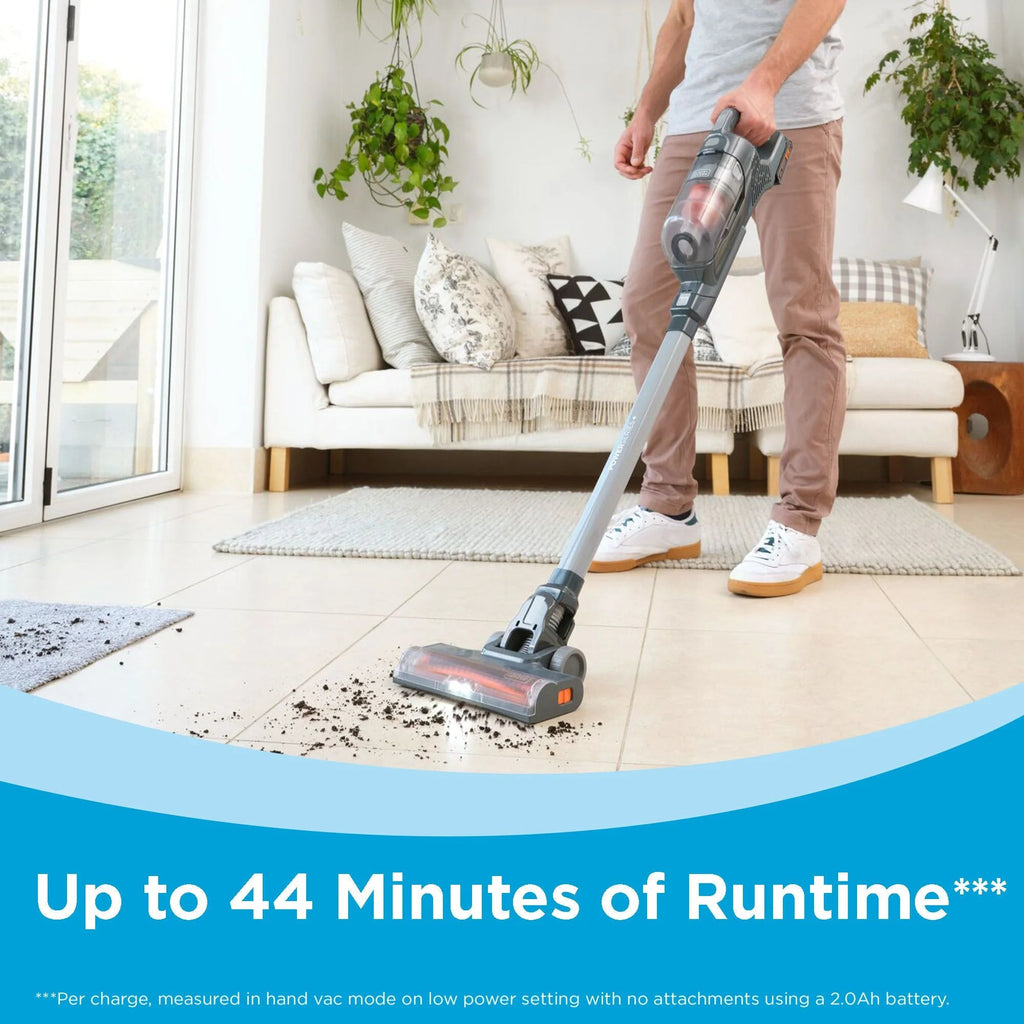 BLACK+DECKER POWERSERIES+ 20V MAX Cordless Stick Vacuum Kit, 44 Minute Run-Time - BHFEA18D1