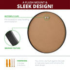 Round Aluminum Wall Mirror With Decorative Metal Frame