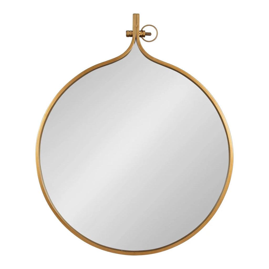 Modern Round Wall Mirror With Decorative Metal Frame
