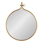 Modern Round Wall Mirror With Decorative Metal Frame