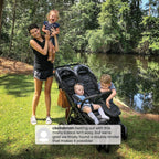 Jeep Destination Ultralight Side x Side Double Stroller, 80 Pounds Total - Destination