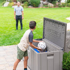 Lifetime Outdoor Storage Deck Box 568 Litre Grey Plastic - 60384U