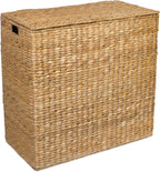 Sofia + Sam Oversized Divided Seagrass Hamper With 2 Canvas Liners, 28 x 14 x 27 Inches - 4602