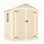 Patiowell 6x4 FT Resin Outdoor Storage Shed With Floor - Light Gray