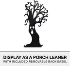 Haunted Hill Farm Black Iron Haunted Tree Silhouette, 0.8 x 34.5 x 66.5 inches - HHMTTREE066-0BLK
