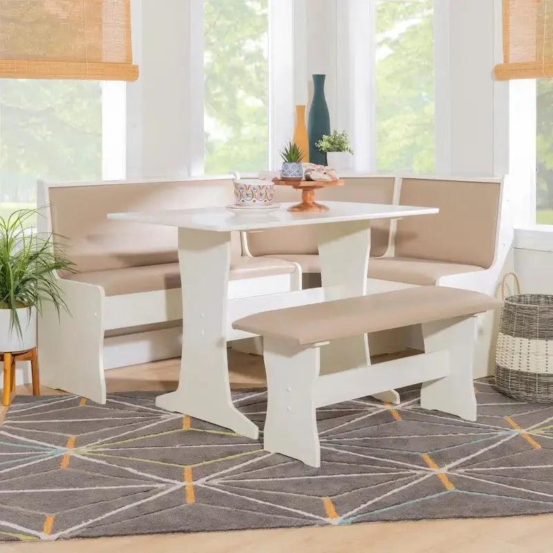 Farmhouse-Style Nook Dining Set With Storage - Sedley