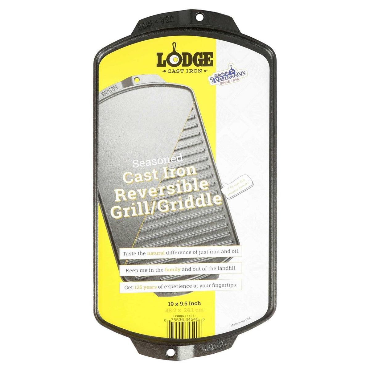Lodge Seasoned Cast Iron Reversible Grill/Griddle