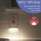 SnapPower GuideLight 2 Duplex LED Night Light Outlet Wall Plate, 6 Pack, White