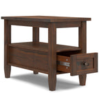 Solid Wood Narrow Side Table, 14 in Wide, 24 in D x 14 in W x 20 in H