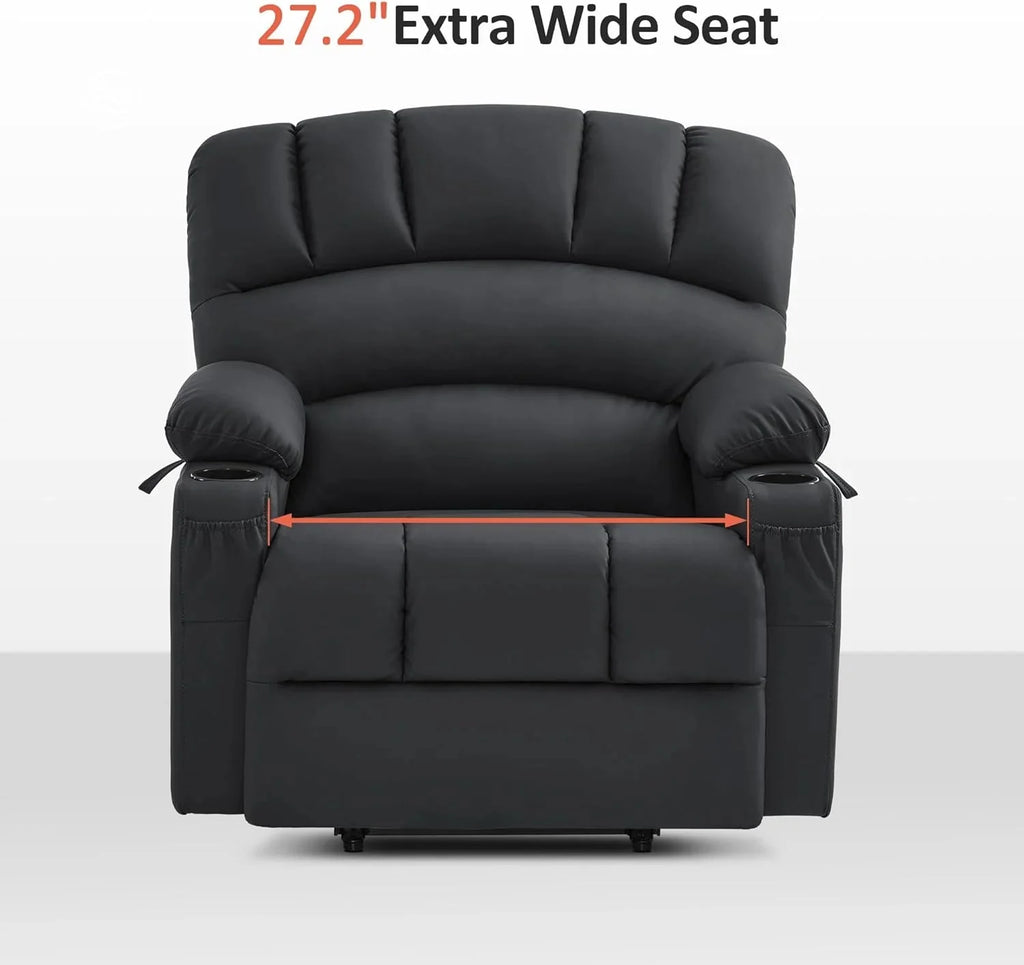 Heated Lift Recliner for Seniors with USB and Cup Holders