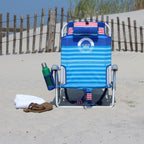 Ocean Zero Deluxe Backpack Beach Chairs, Striped, 2 Pack