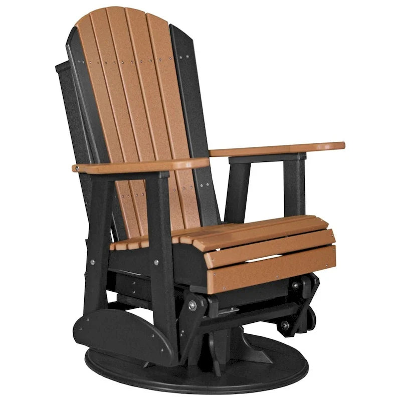 Poly Lumber Adirondack Swivel Glider Chair - 30W x 28D x 44H